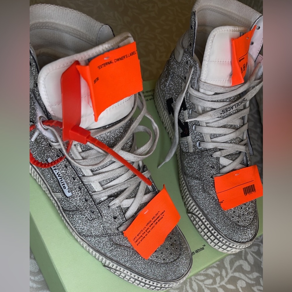 Silver off white shoes size 40